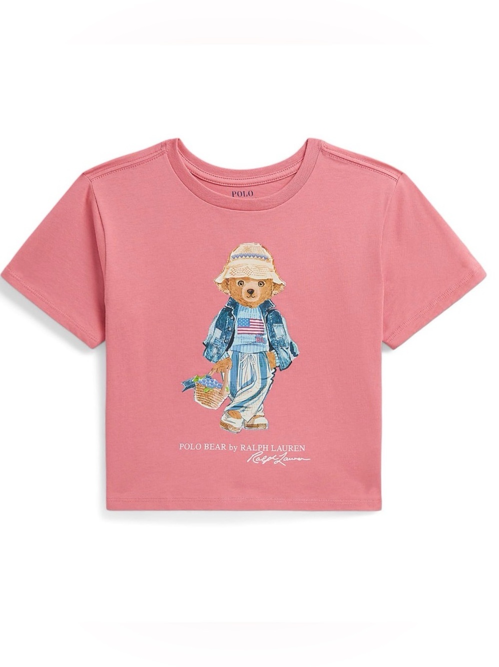 Polo Ralph Lauren Polo Bear Cotton Boxy Tee NWT Size 2 Girls